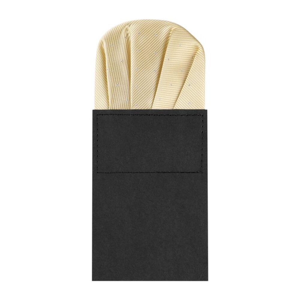 Prefolded Pocket Squares Polka Dots Round Shaped Suit Handkerchief Champagne